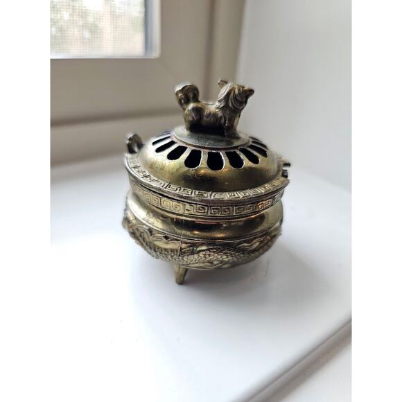 Fine Quality Vintage Japanese Solid Bronze Incense Burner - Picture 2 of 4